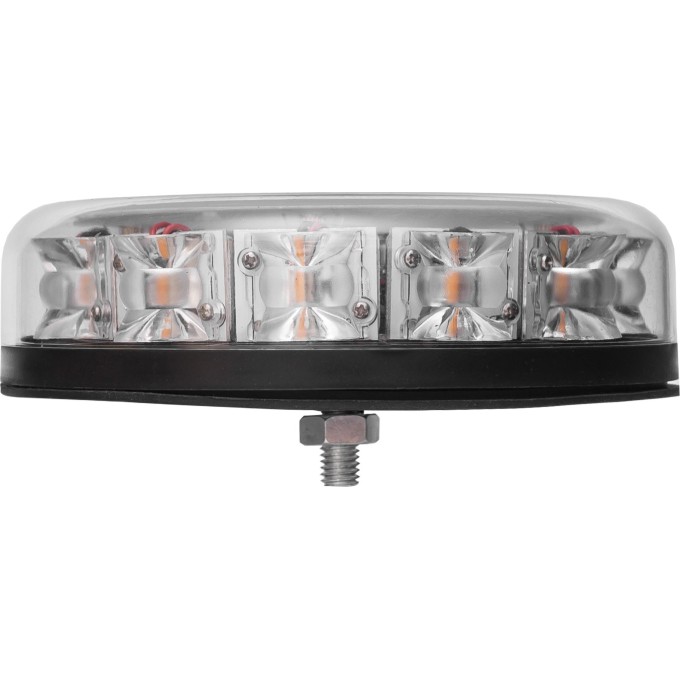 Girofar LED aerodinamic (doar 4,5 cm inaltime) 12-24V 12 LED-uri de 3W - 5 ani Garantie - 1 punct (ax filetat) de prindere